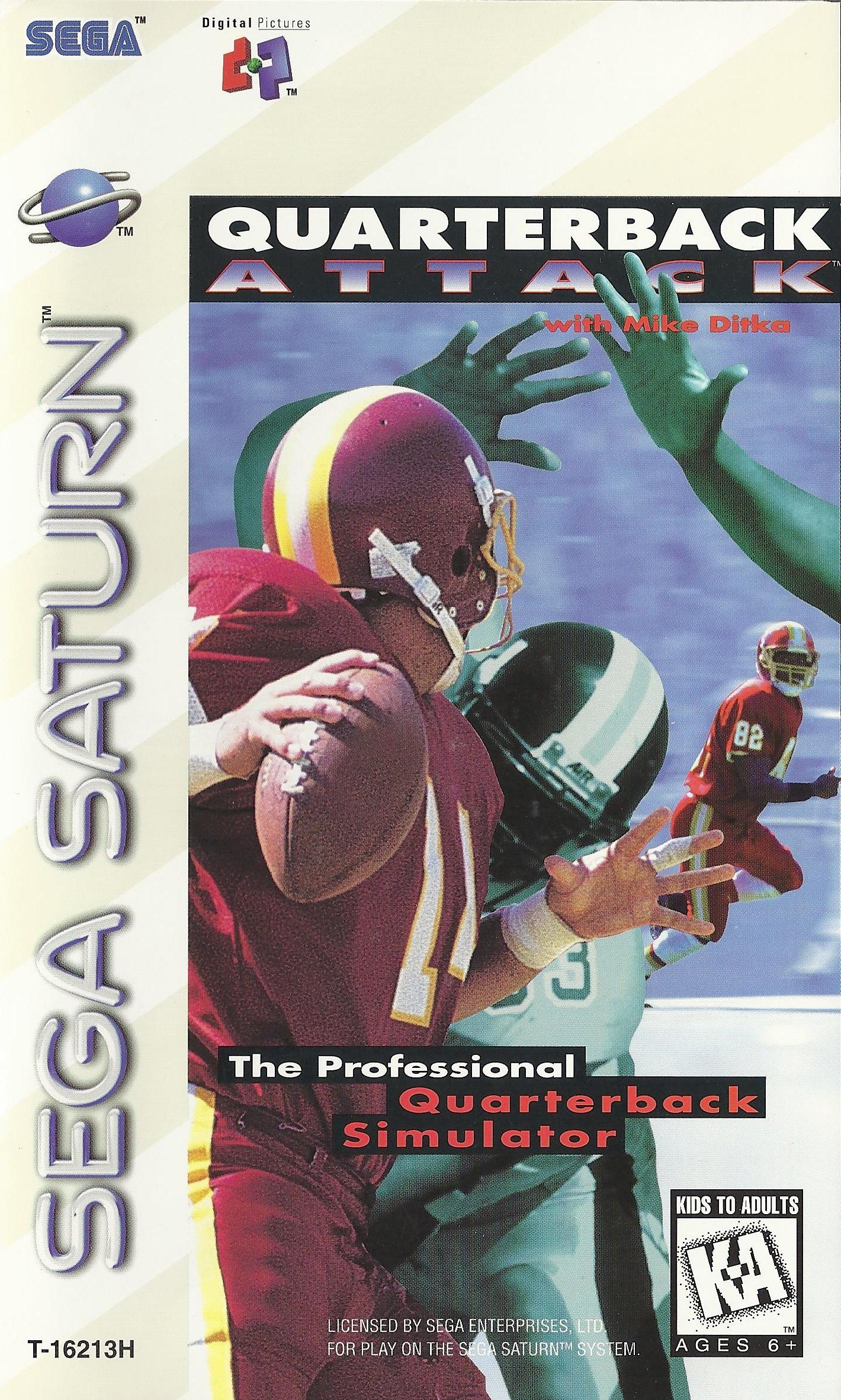 Quarterback Attack with Mike Ditka box art for Sega Saturn